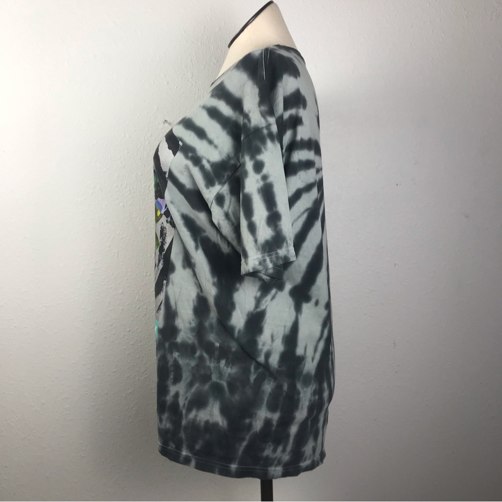Rue 21 Short Sleeve T-Shirt Women’s Size X Large Color Gray Tie Dye Round Neck - Picture 2 of 11